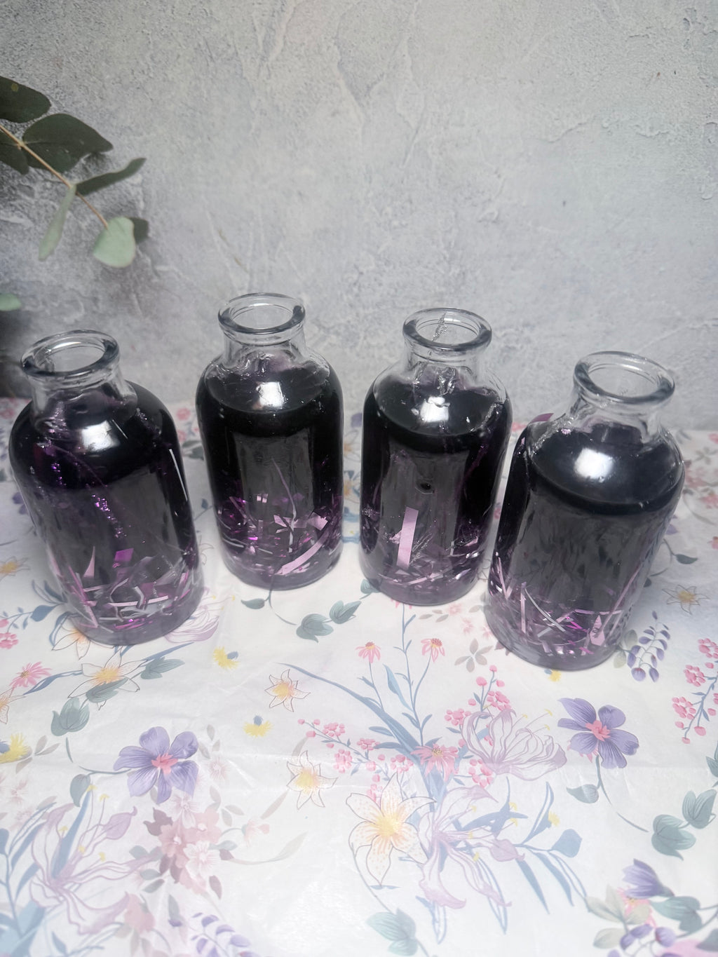 🔮 Amethyst Veil Shimmering Apothecary Bottles 🔮