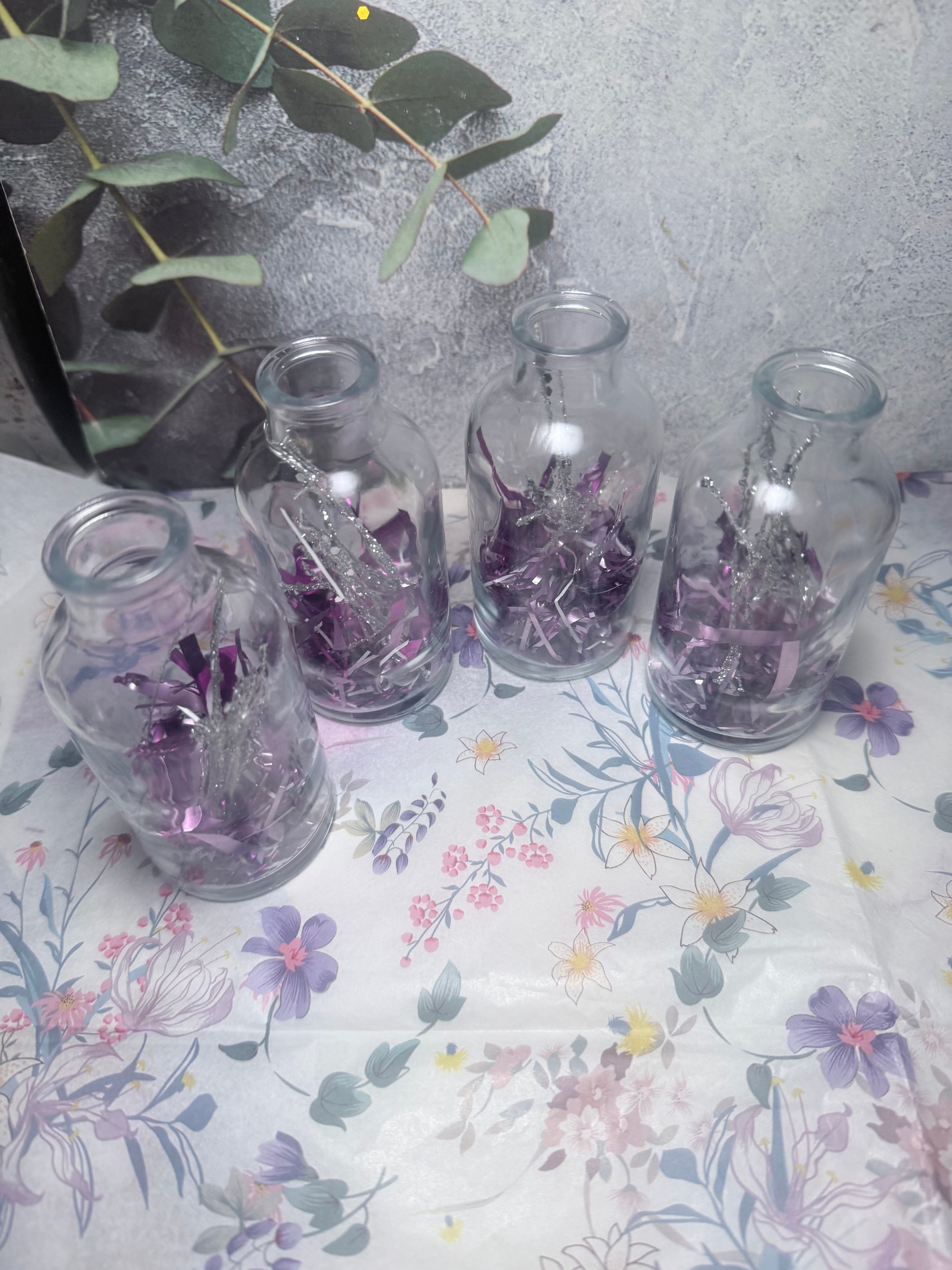 🔮 Amethyst Veil Shimmering Apothecary Bottles 🔮