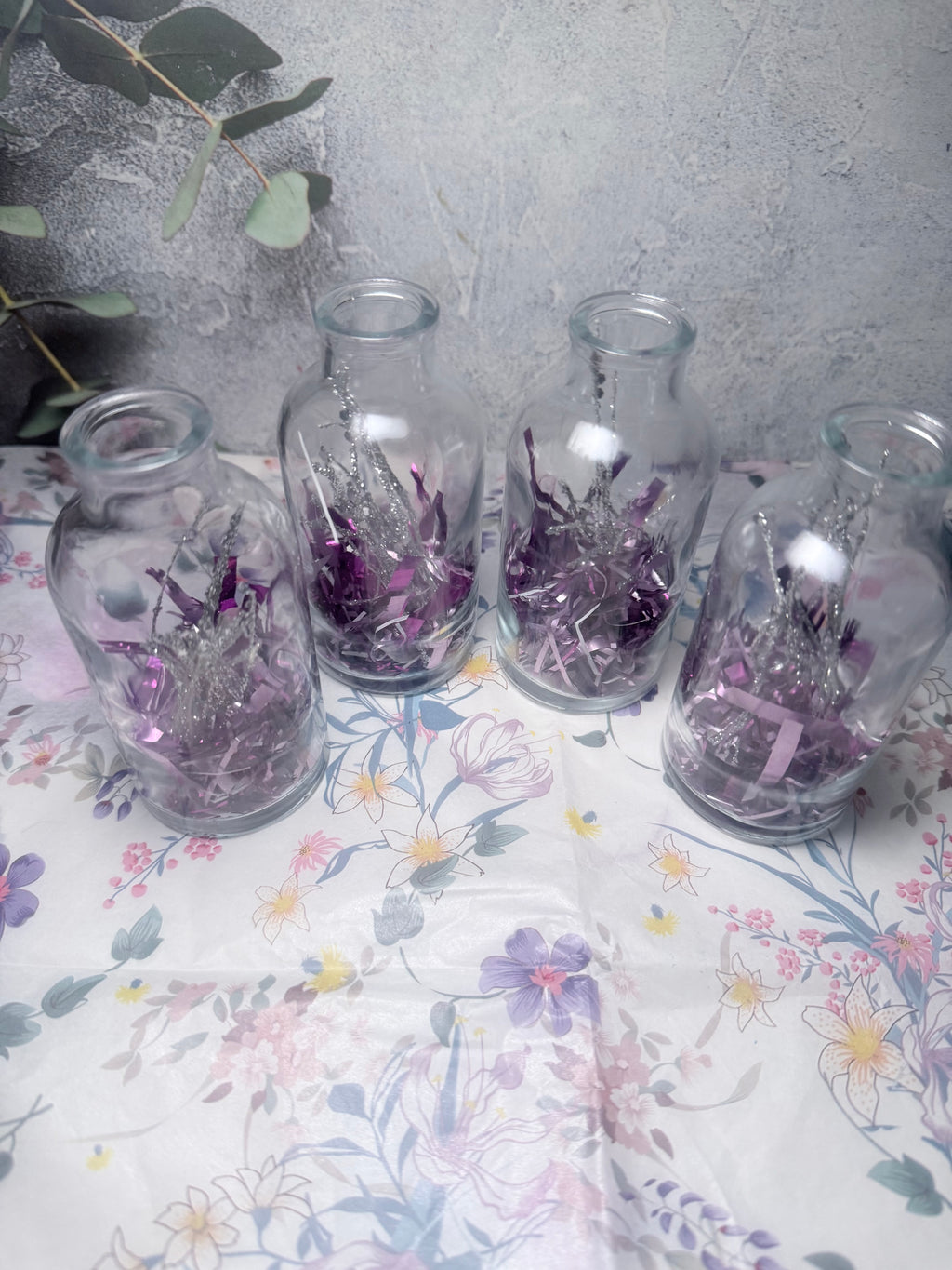 🔮 Amethyst Veil Shimmering Apothecary Bottles 🔮