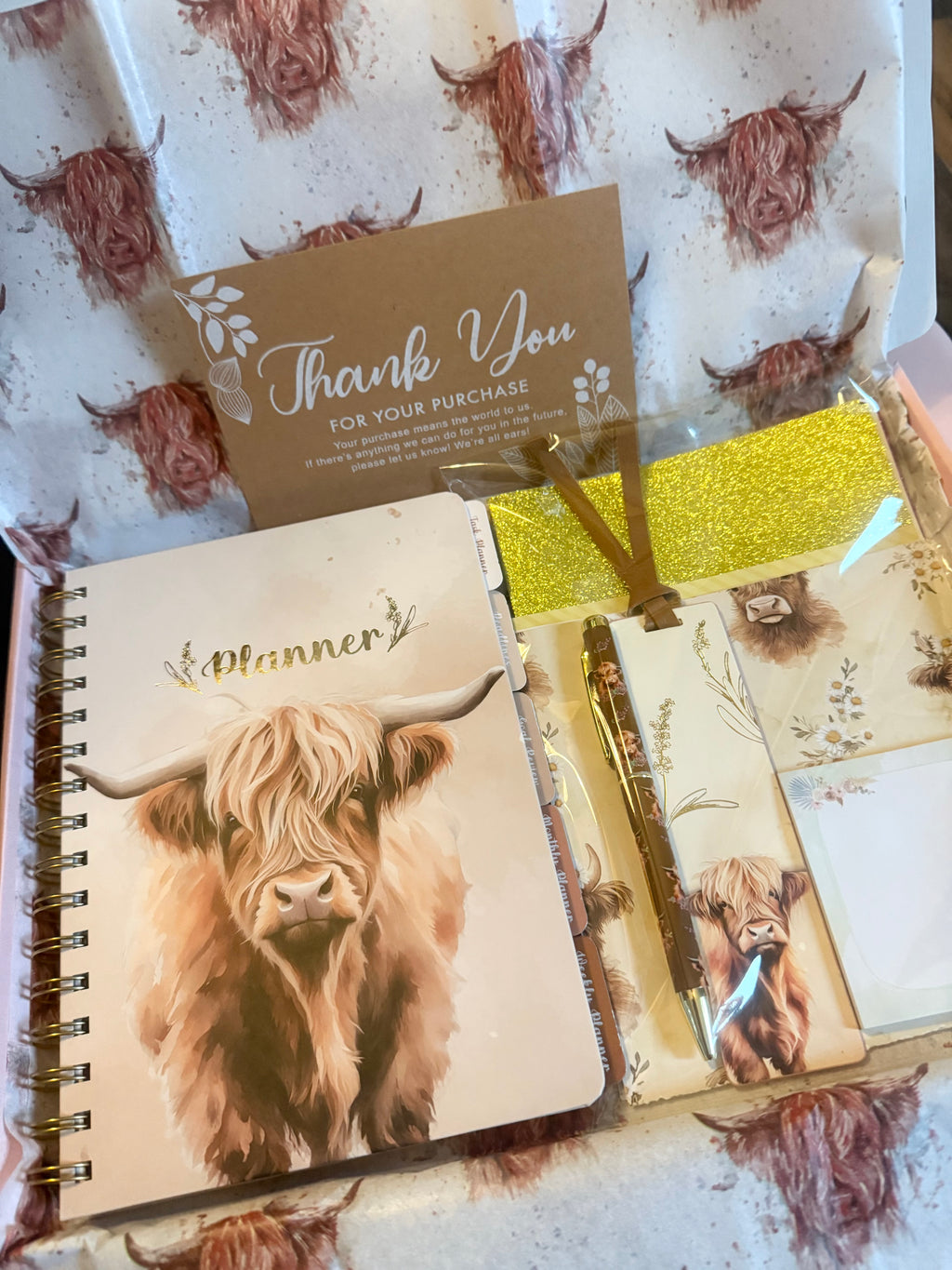 🐄 Highland Cow Junk Stationery Sets 🐄