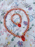 🍓 Strawberry Beaded Necklace & Bracelet Sets 🌷