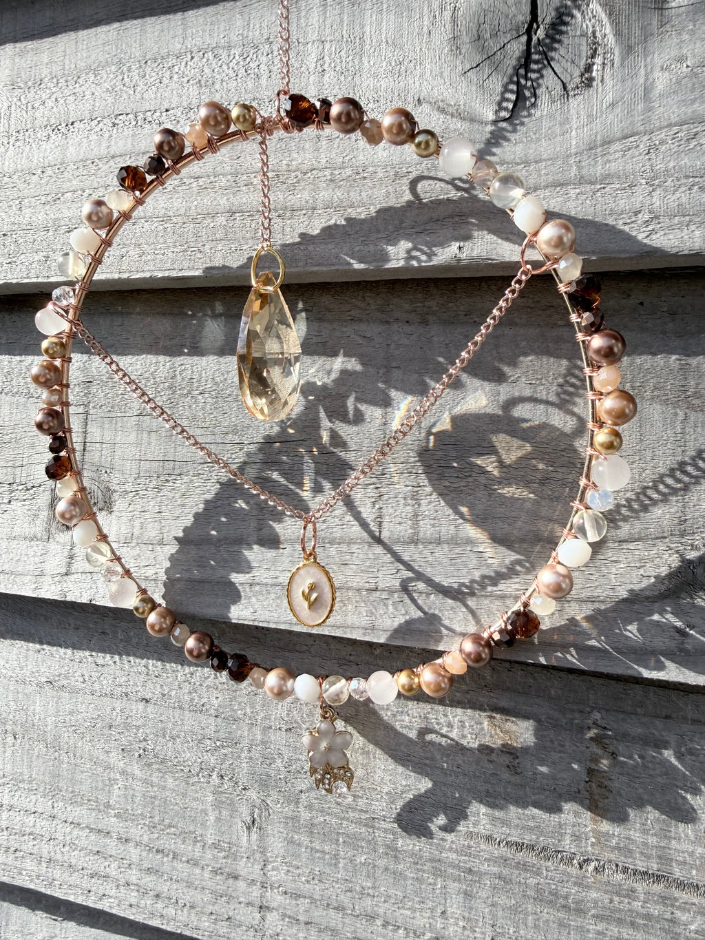 🤎 New Gold/Champagne Crystal Dream Catchers 🤎
