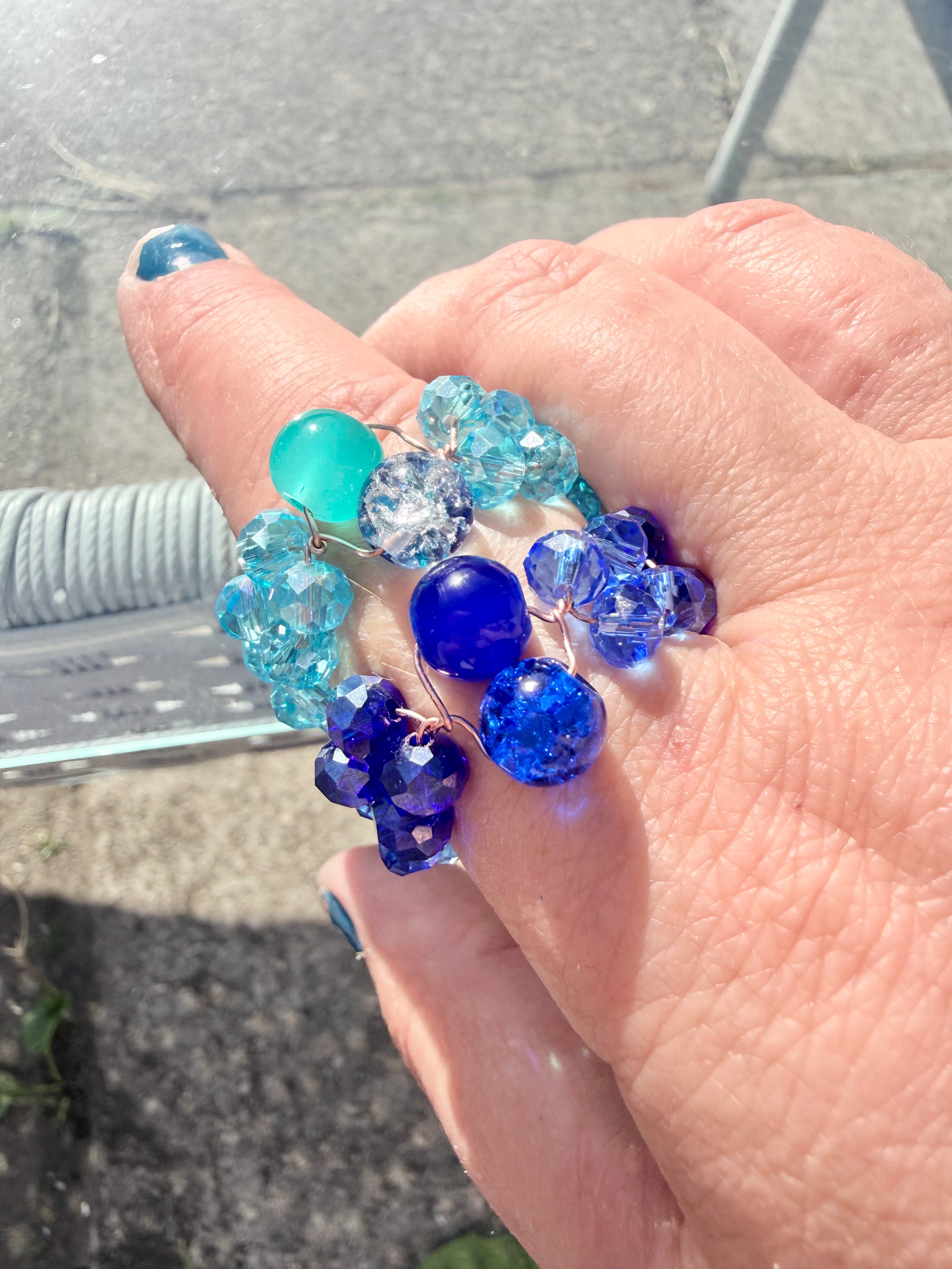 🦋 New Beaded Glass Wire Rings 🦋
