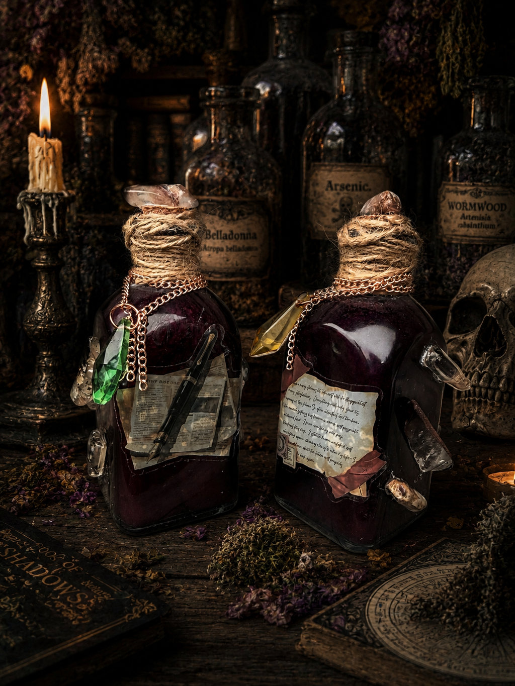 🥀 New Crimson Moon Water Apothecary Bottles 🥀